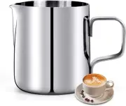 Milk Frothing Pitcher, 6.8Oz/200Ml Stainless Steel Milk Frother Cup, Milk Steami