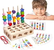 Toddler Shape Sorter - Wood Fine Motor Skills Game | Sorting & Stacking Toys for Baby Toddler, Educational Shape Matching Sorter Preschool Activity for Christmas Easter Basket
