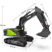 Huina 1593 1/14 RC Excavator engineering construction truck 22ch 2.4GHz
