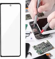 Dpofirs Screen Repair Kit Compatible with Galaxy Z Fold 3 F926 Front Outer Glass Lens, phone screen repair kit for Galaxy Z Fold 3 5G