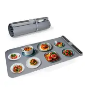Warming Mat for Food Extra Large, Portable Roll Up Silicone Food Warmer, 6-Te...