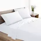 Mellanni 100% Cotton 400 Thread Count Bed Sheet Set, Deep Pockets. 4-Piece