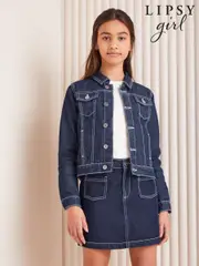 Lipsy Blue Denim Western Jacket (5-16yrs) (AN7331) | $30 - $41