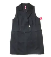 NWT Spanx 20897R Perfect Ponte Vest Mini in Classic Black Sleeveless Dress L