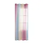 Sheer Curtain Semi-shading Wide Application Elegant Gradient Sheer Curtain