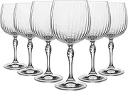 Bormioli Rocco America 20s Gin Tonic Glass, Clear, 745 ml Capacity (Set of 6)