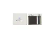 Ben Sherman Men's Leather Slim Bifold Wallet Printed Stripes Card Pocket Brown