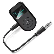 LCD Bluetooth 5.0 Stereo Audio Receiver Transmitter 3.5mm AUX Adapter Handsfree