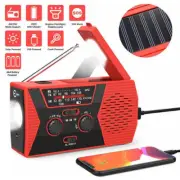 Emergency AM/FM Weather Radio Solar Hand Crank with Flashlight LED Charger O2B3