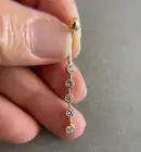 Silve r925 Cubic Zirconia Dangle Belly Button Piercing Ring