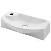 45x15cm Ceramic Bathroom Toilet Hand Wash Basin Wall Mounted Small Tiny Narrow