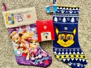 Paw Patrol Chase & Skye Christmas Stocking Set w/ Hallmark Keepsake Ornament