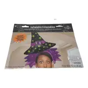 Halloween Inflatable Wearables Black Purple Witch Balloon Headband Brand New