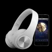 B3 Wireless Stereo Headset With Mic Support Tf Card White Headsets