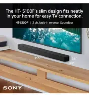 Sony HT-S100F 2.0ch Soundbar Built-in Subwoofer with Bluetooth NEW