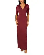 Liv Foster Satin Tulip Sleeve Gown
