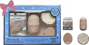 Holler and Glow Skin Basics Skincare Accessories 4-Piece Starter Kit, Includes Reusable Under-eye Cooling Patches, Cryo Ice Roller, Reusable Cotton Pad and Face Scrubber