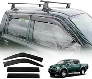 OAD4X4 Weathershields Compatible with Mitsubishi Triton MK Series Dual Cab 1996-2006, Weather Shields Window Visors Wind Deflectors Sun Rain Guard 4PCS Set