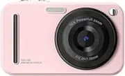 xioaue Digital Camera, Autofocus 48MP AF 4K Camera for Kids with 16X Zoom Anti Shake for Teens Kids Pink