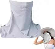[Generic] UV Face Mask | Sun Protection Cover | Neck Gaiter Face Scarf Cover | Summer Breathable Sunscreen Mask | Cloth Bandanas with Ear Loops | Lightweight Full Face Cover for Women And Girls