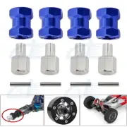 4x 12mm Wheel Hex Hub Adapter 15mm Extension For 1/10 RC Crawler SCX10 D90 Blue