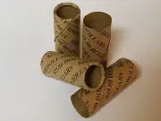 4 Dollar Size Paper Coin Wrappers. Pre-Crimped 1 End Shotgun Rolls $25 Dollars
