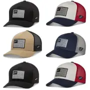 Alpinestars Flag Snapback Cap Unisex Motorcycle Baseball Hat Black White Red