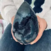 5.17LB Natural Dragon Septarian Geode Quartz Cluster Crystal egg Healing 2350g