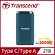 Transcend 創見 ESD410C 2TB USB3.2/Type C 軍規防震雙介面行動固態硬碟 (TS2TESD410C)