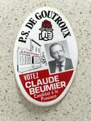 Vintage Belgium Candidate For Public Service Sticker - Goutroux