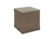 FurnitureOkay Dubai Wicker Outdoor Side Table - Brown