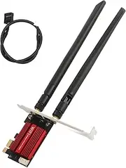 PCIe Card for Desktop PC, Bluetooth 4.0, WPA3, 802.11AXE Tri Band Cordless Adapter with 1200Mbps, PCB Card Supports Win7,Win8, Win10, Win11