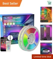 65.6FT RGB+IC LED Strip Lights - Smart App Control for Vibrant Indoor Lighting