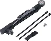Baxnore Cycle Tire Pump Inflator, Aluminum Alloy Rubber Plastic Lightweight Real Time Display Mini Cycle Pump, Multifunction Cycle Air Pump Inflator for Inflating