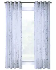 Habitat Primavera Faux Linen Grommet Semi-Sheer Curtain Panel