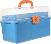 Capacity Emergency Medicine Box Portable Handheld First Aid Organizer for Home Outdoor Use Sturdy Translucent Storage Container for Medications Items