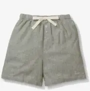 NEW PETER ALEXANDER KHAKI GREEN LUXE LINEN PJ SHORTS JNR SIZE 14 RRP$39.95