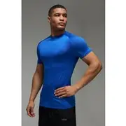 Mens Cobalt Man Active Lightweight Essentials Gym Muscle Fit Raglan T-shirt