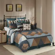 2 Piece Full/Queen Lodge Quilt Bedding Set - Rustic Country Reversible Comfor...
