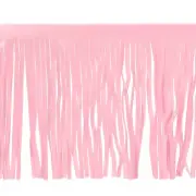 1 Yard 10 Inch PU Leather Fringe Trim DIY Tassel Fringe for Sewing, Pink