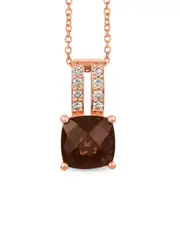 Le Vian Creme Brulee 14K Strawberry Gold 2.14 ct. tw. Diamond & Smoky Quartz Pendant Necklace