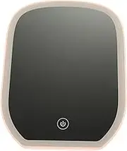 LED Makeup Mirror with Adjustable Angle Rechargeable Touching Mirror for Reflection Low Light for Travel and Home Use