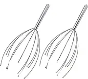 2 Pack Scalp Massager, Head Massager Scratcher Tingler with 12Fingers, Hair Scalp Scratcher for Deep Relaxation and Stress Relief (Sliver)