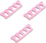 WOONEKY 120 Pcs Toe Separators Gelatin Molds Nail Art Toe Spacers for Pedicures Tool Toe Stretcher Electric Pedicure Kit Toe Spacers for Men Foot Scrub Manicure Kit Nail Toe Separator Pink