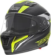 Germot GM 330 Decor Helmet, black-yellow, Size M for Men Black Yellow