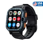 4G Android Smart Watch 2G RAM+16G ROM GPS WiFi Dual Camera for Men Women Black