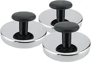 Master Magnetics Round Base Magnet Fastener with Knob,Chrome,2.04" Diameter, 0.98" Total Height with 1" Diameter Knob/35 Pounds,(Box of 3)