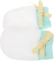 [COSMEVIVI] Anti Scratch Gloves Winter Gloves Anti Scratch Mittens for Babies Newborn Scratch Mittens Draw Gloves No Scratch Mittens Washcloth Gloves Cotton Light Green