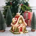 Seasonal Incense Cone Holder Resin Burner Festive Snow House Winter Holiday