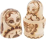 GARIOUANS 1set Unfinished Nesting Dolls Double-Headed Design Handmade Wooden Russian Matryoshka Dolls for Boys Unique for Birthdays and Thanksgiving Celebrations